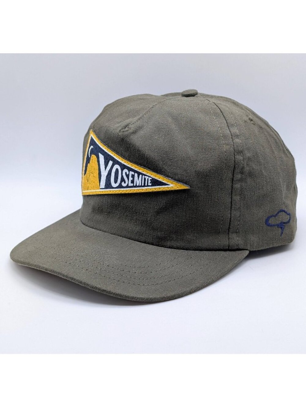 The Ampal Creative Yosemite Leather Strap Back Hat USA Made Green Hiking Parks